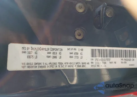 2001 Plymouth Neon Highline z USA, uszkodzony, nr VIN 1P3ES46C61D175727